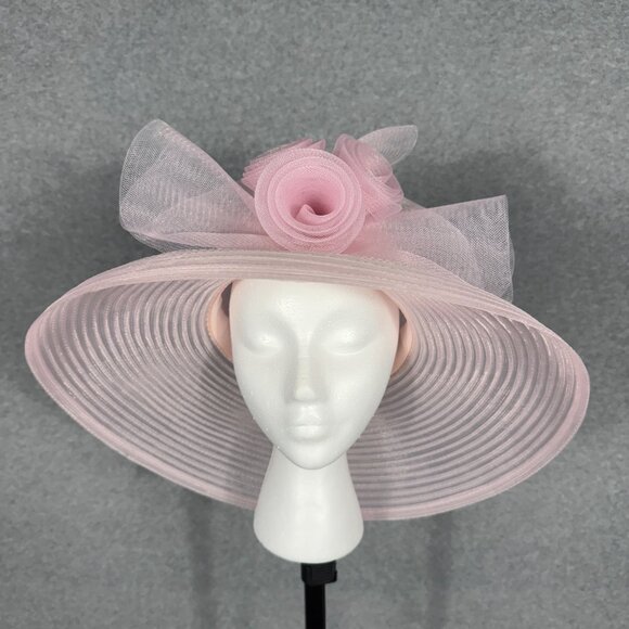KENTUCKY DERBY HAT/ SUNDAY CHURCH MTG. HAT ; PASTEL PINK COLOR - Picture 6 of 7